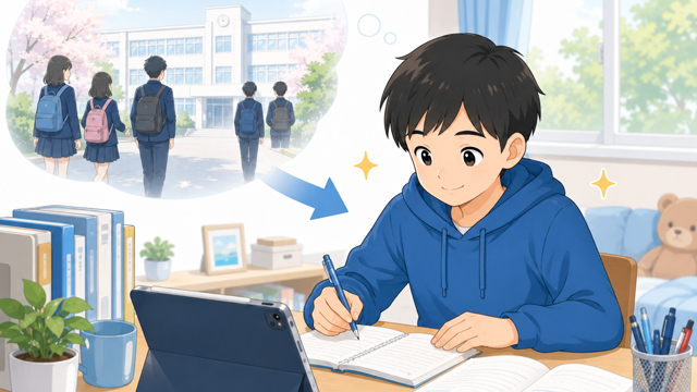 学校に行くことができていないけれど、勉強はしっかりしたい